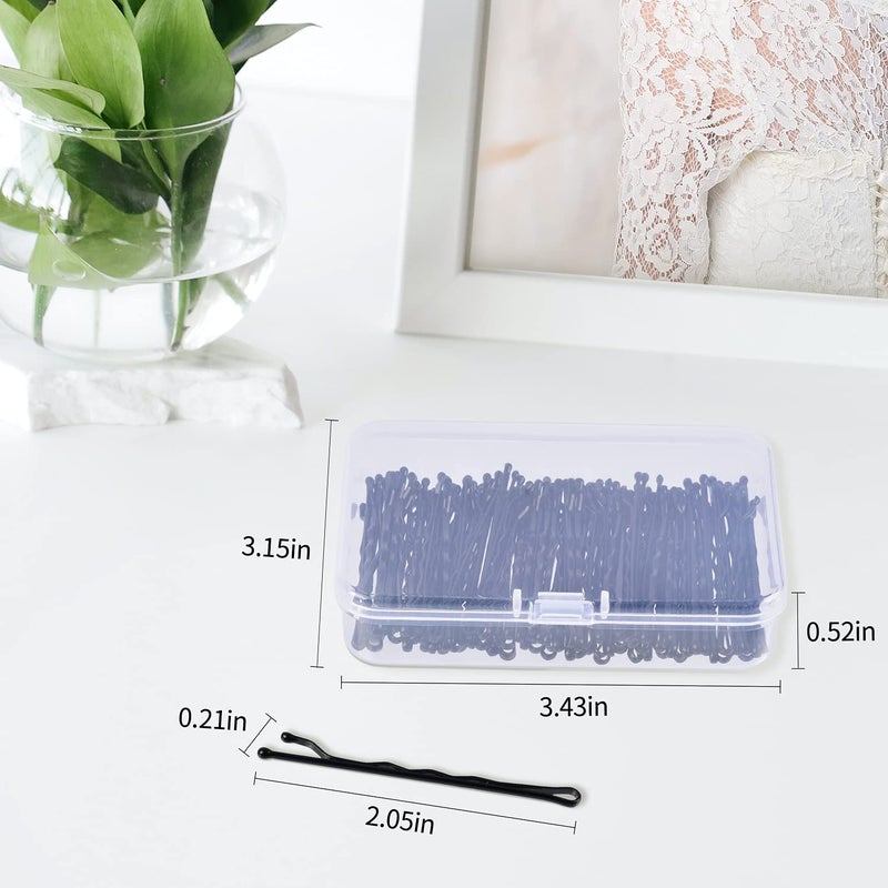 MORGLES 120Pcs Bobby Pins Black, 2Inches Bobby Hair Pins Bulk with Box for Women Girls - Image 2
